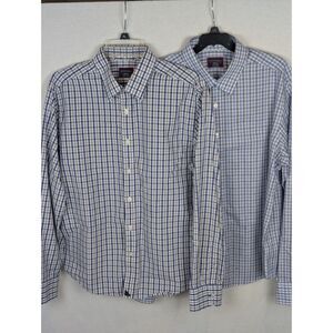 Lot of 2 UNTUCKit Plaid Long Sleeve Button Up Shirts Men's Size Medium